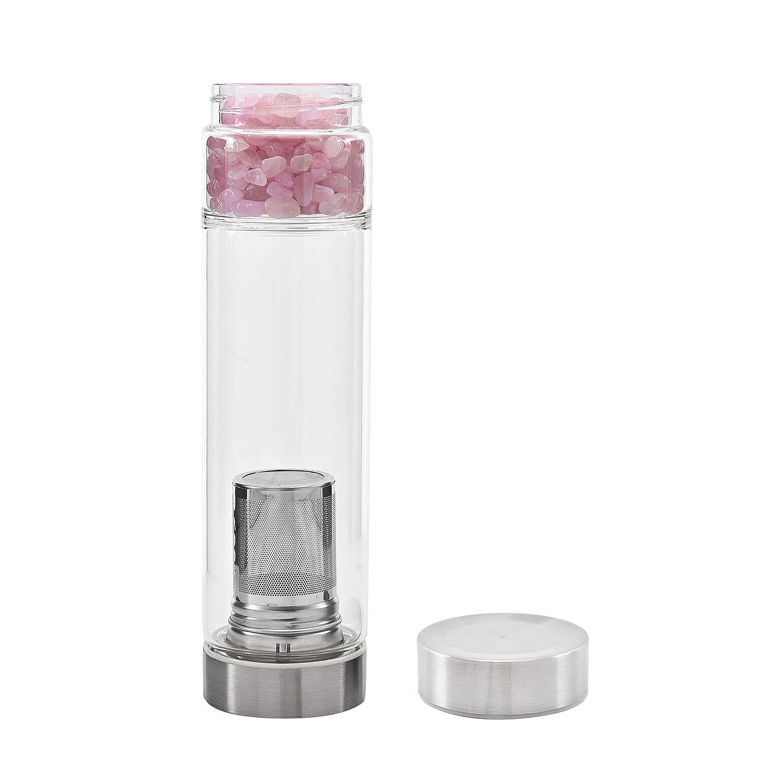 Water with Crystal Stone and Tea Infuser - Grey