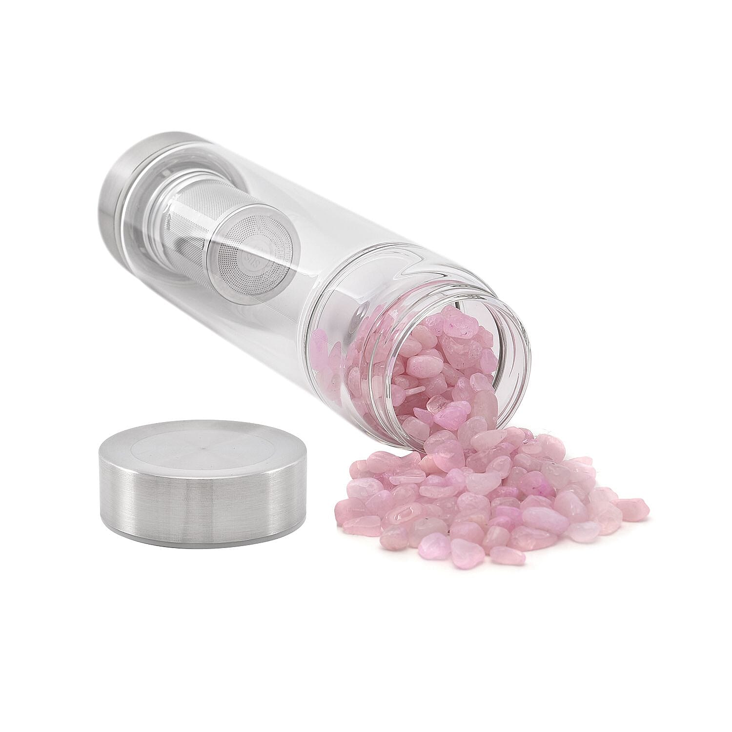 Water with Crystal Stone and Tea Infuser - Grey