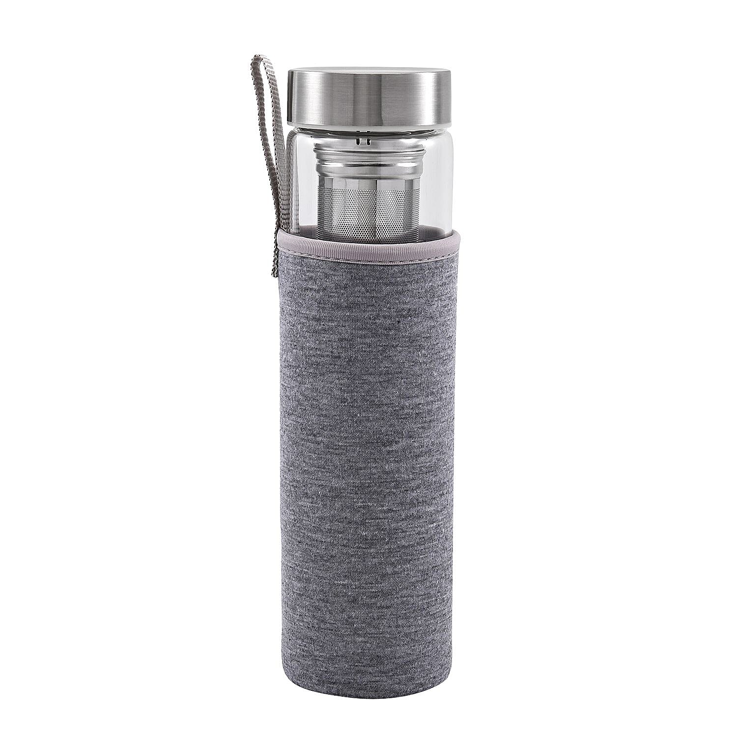 Water with Crystal Stone and Tea Infuser - Grey