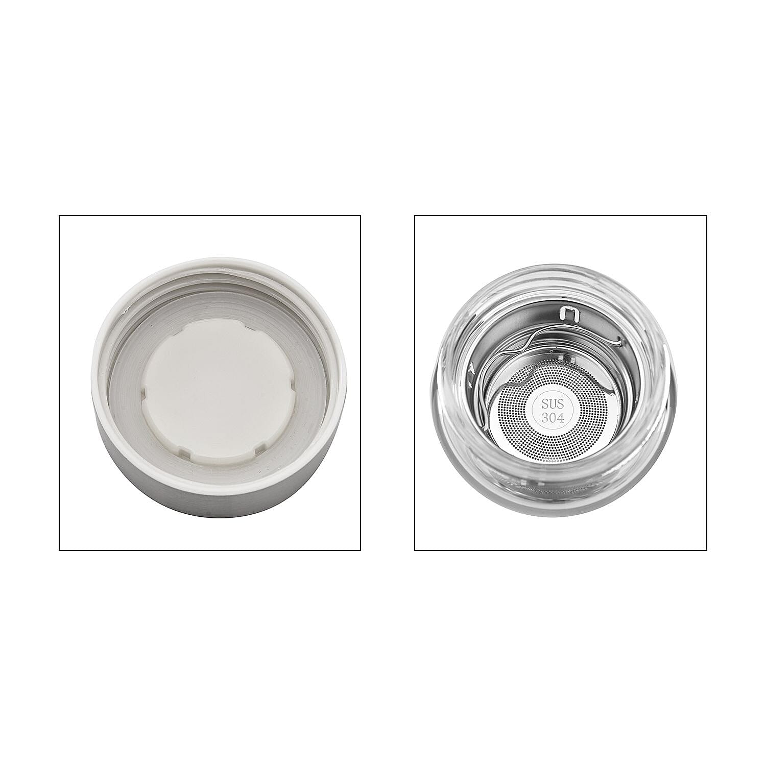 Water with Crystal Stone and Tea Infuser - Grey