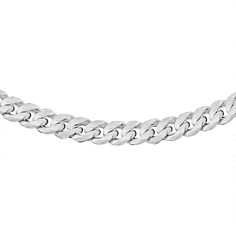 Sterling Silver Diamond Cut Panza Curb Chain 20 Inch Sterling Silver Diamond Cut Panza Curb Chain 20 Inch