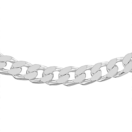 High Finish Sterling Silver Square Curb Chain 18 Inch