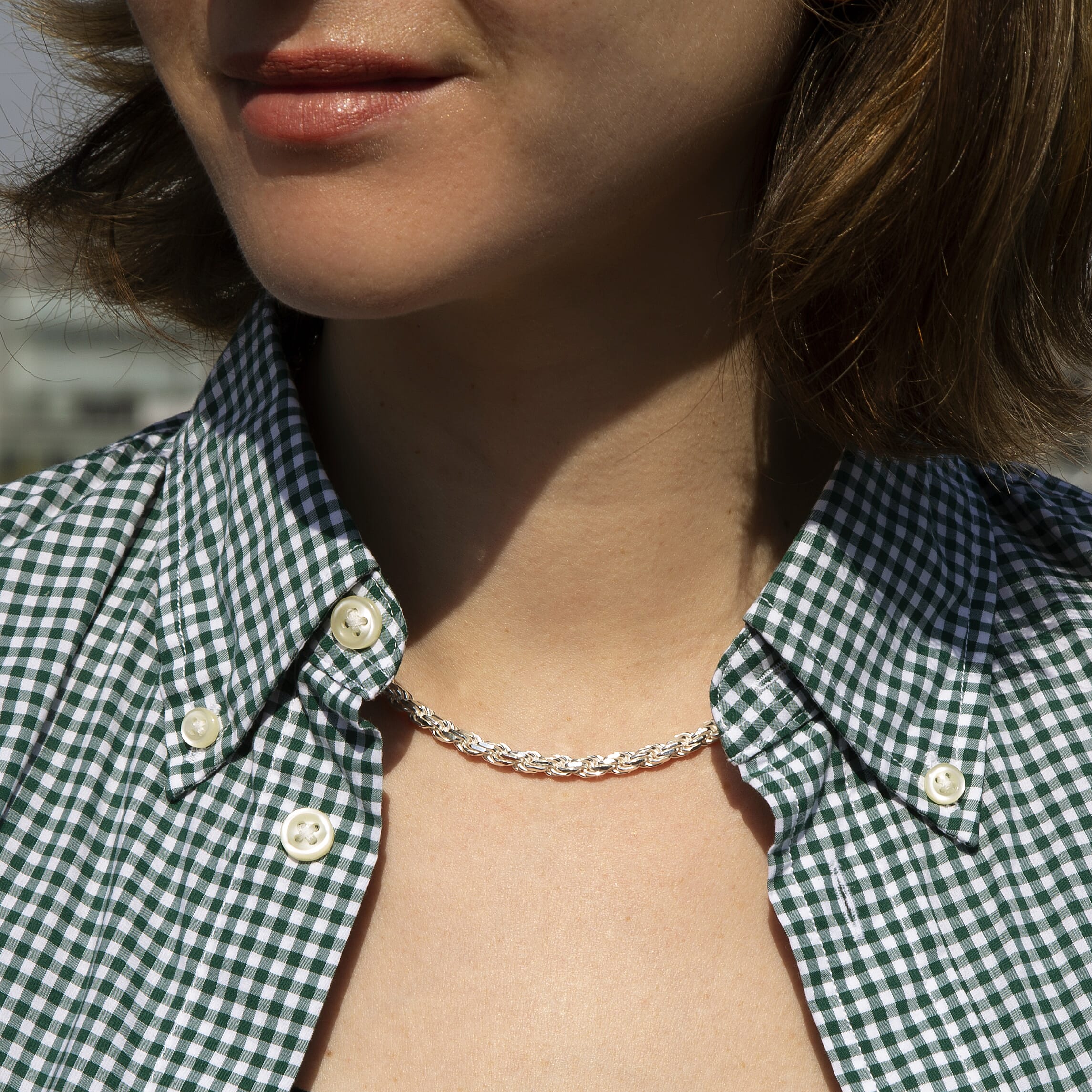 High Finish Sterling Silver Solid Diamond Cut Rope Chain 16 Inch