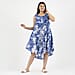 Tamsy Viscose Block Dress - Blue