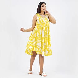 Tamsy Viscose Block Dress - Blue