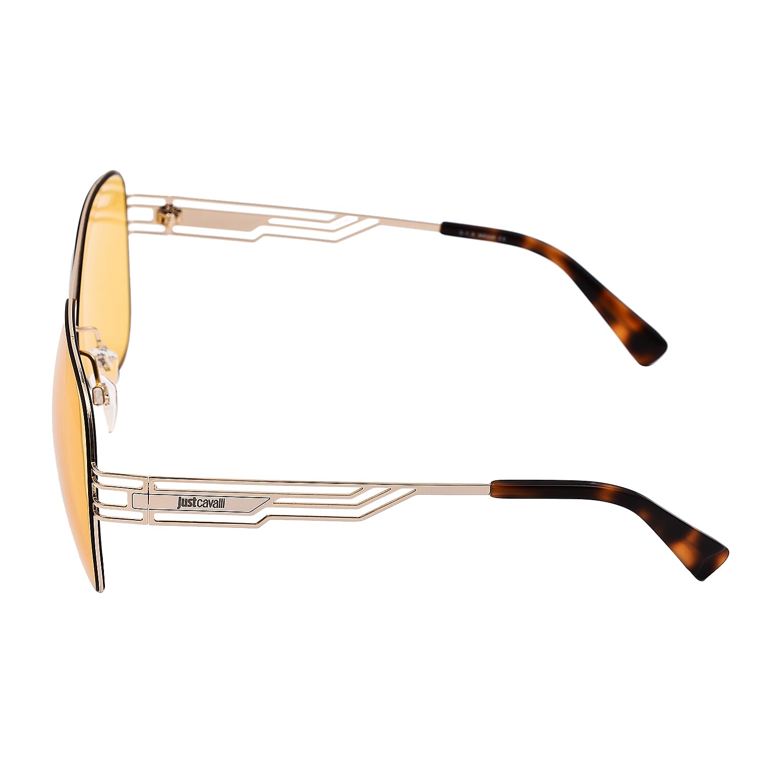 JUST CAVALLI Unisex Gold Aviator Sunglasses - Orange