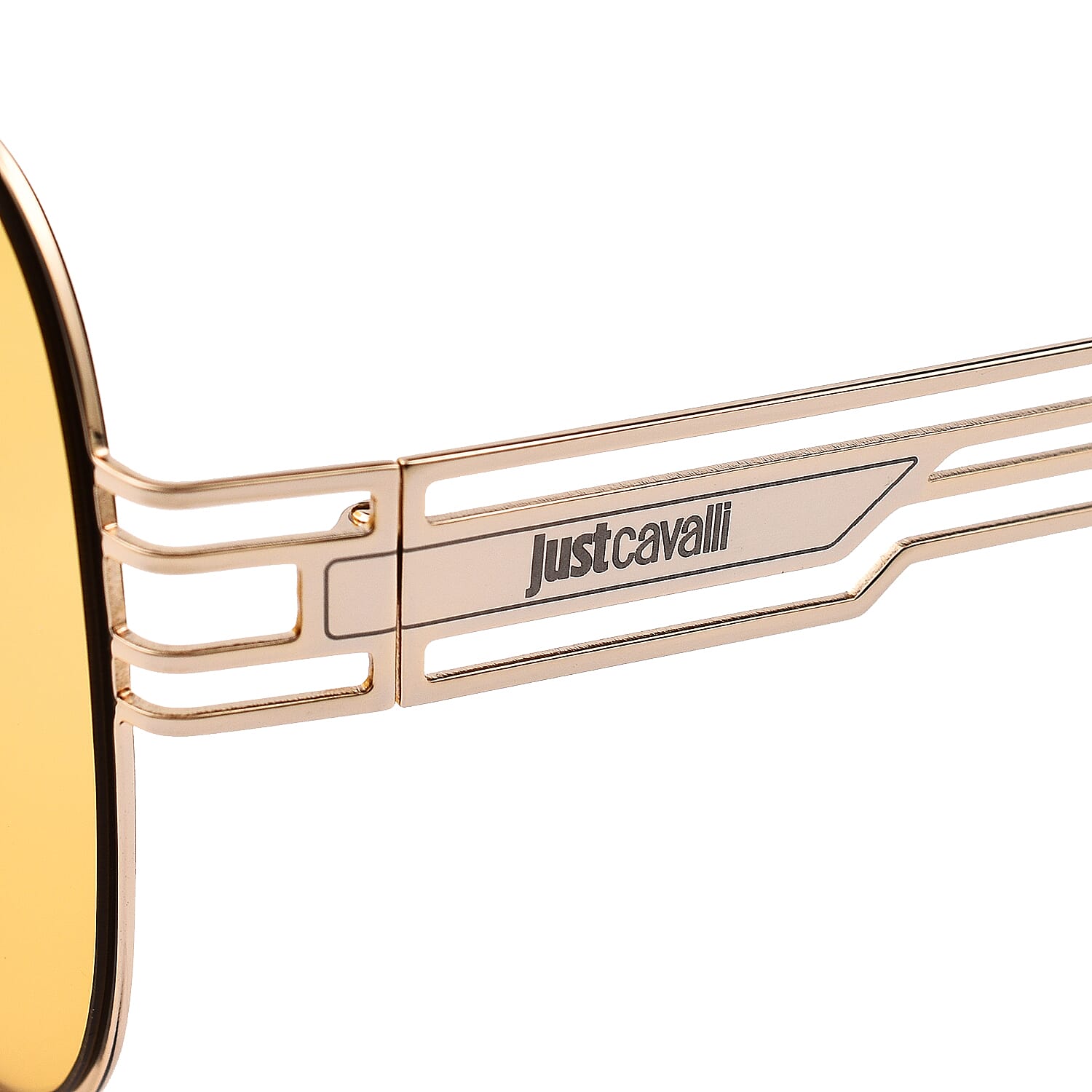 JUST CAVALLI Unisex Gold Aviator Sunglasses - Orange