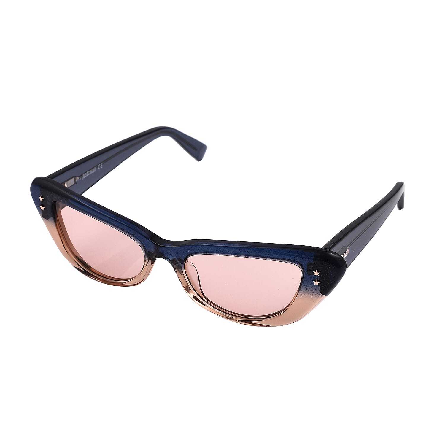 JUST CAVALLI Blue Two Tone Cat Eye Womens Sunglasses - Orange