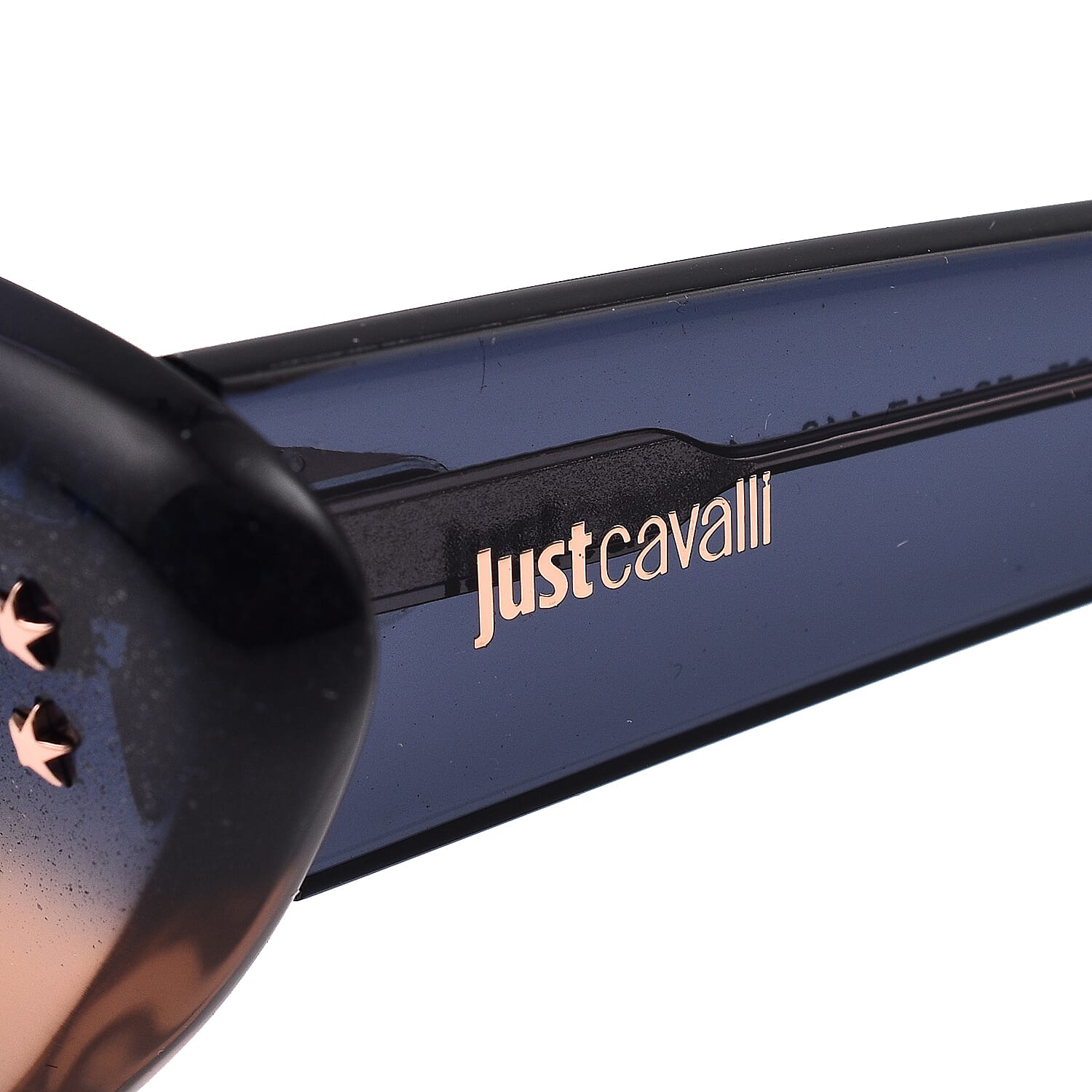 JUST CAVALLI Blue Two Tone Cat Eye Womens Sunglasses - Orange