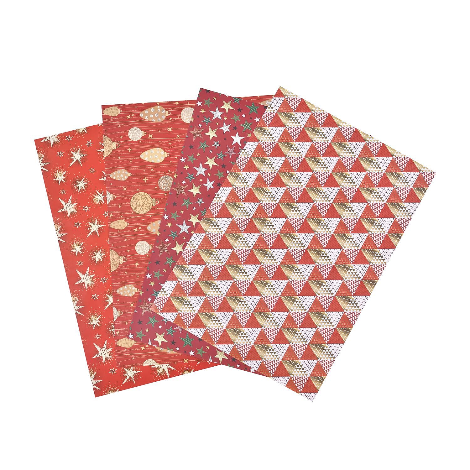 Christmas Ornament (Size 51x74x1 ) - Red & Gold