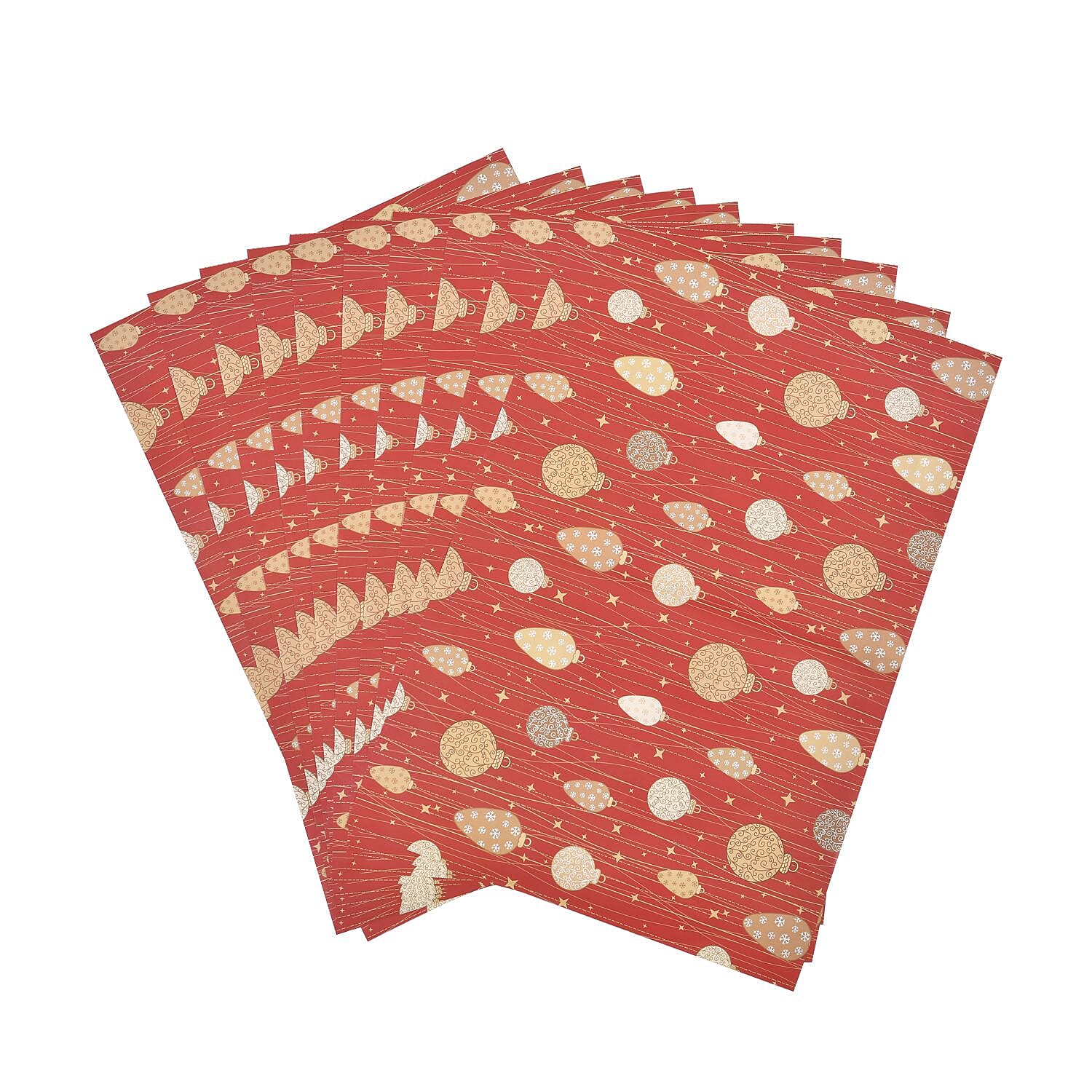 Christmas Ornament (Size 51x74x1 ) - Red & Gold