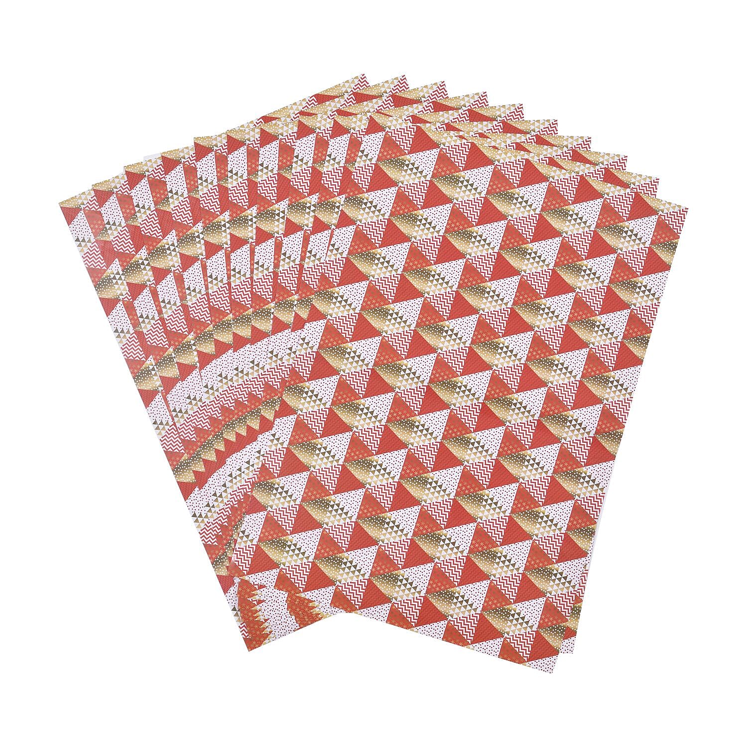 Christmas Ornament (Size 51x74x1 ) - Red & Gold