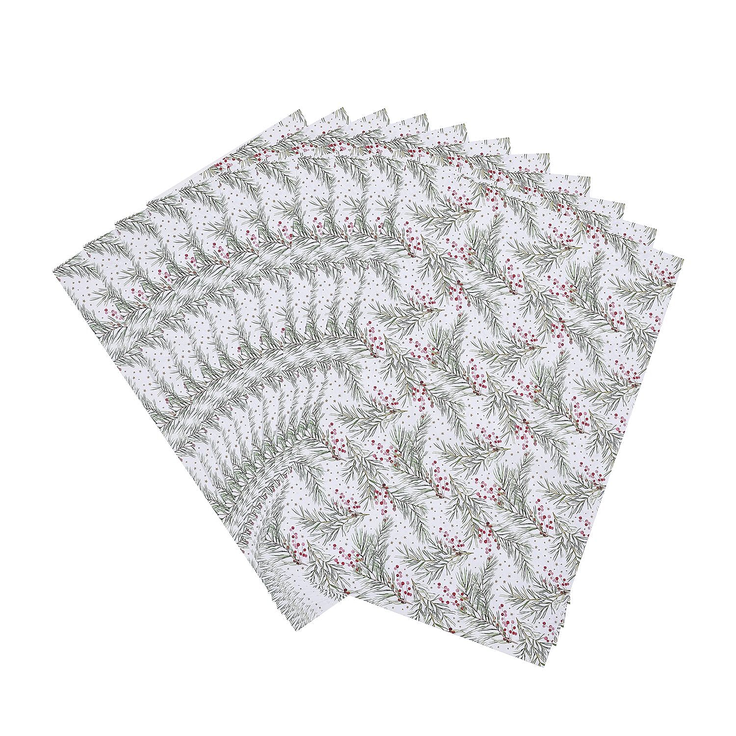 Set of 40 Pieces Christmas Theme Wrapping Papers (Size 51x74 Cm) -  White and Multi