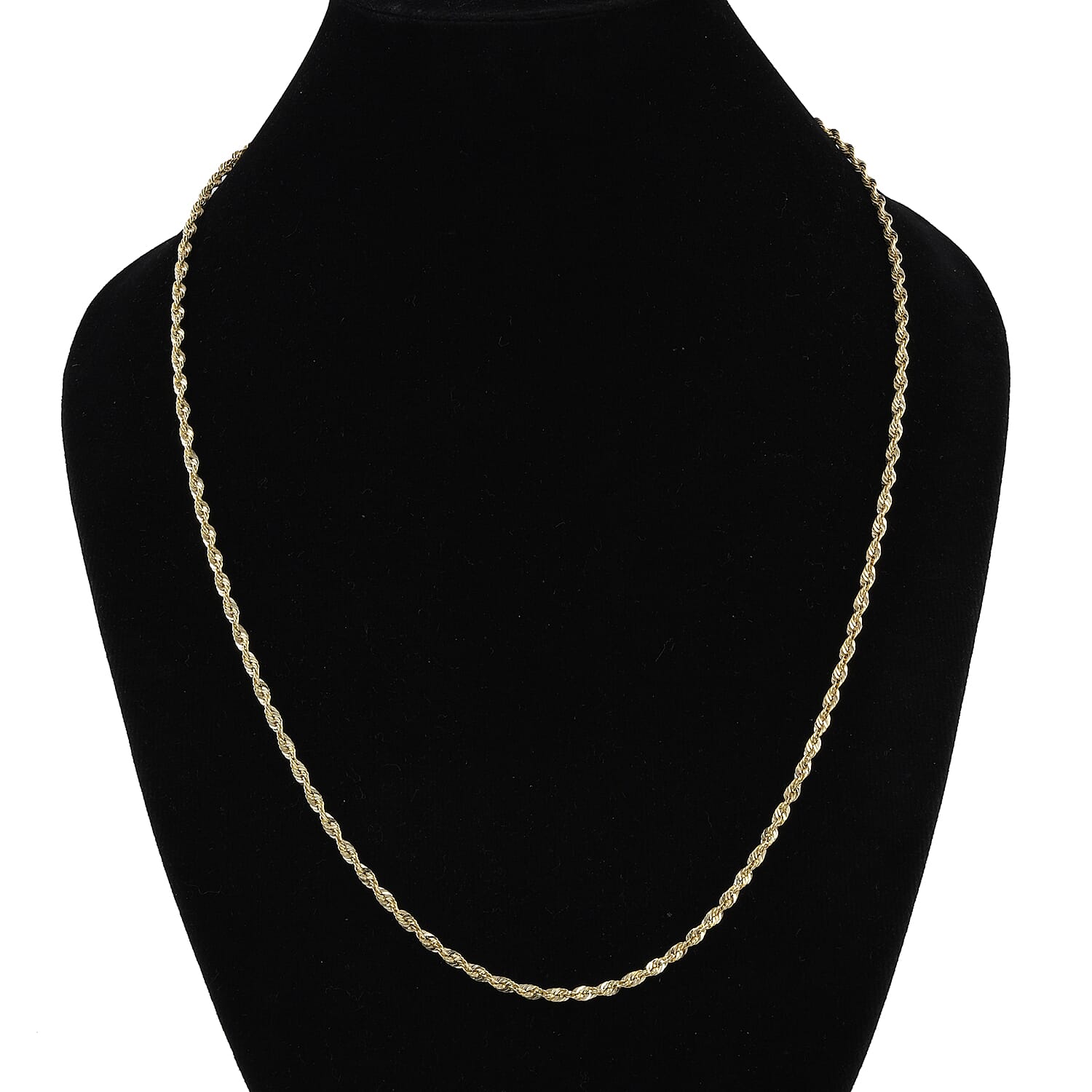 9K Yellow Gold Rope Necklace (Size - 30) With Lobster Clasp, Gold Wt. 5.49 Gms