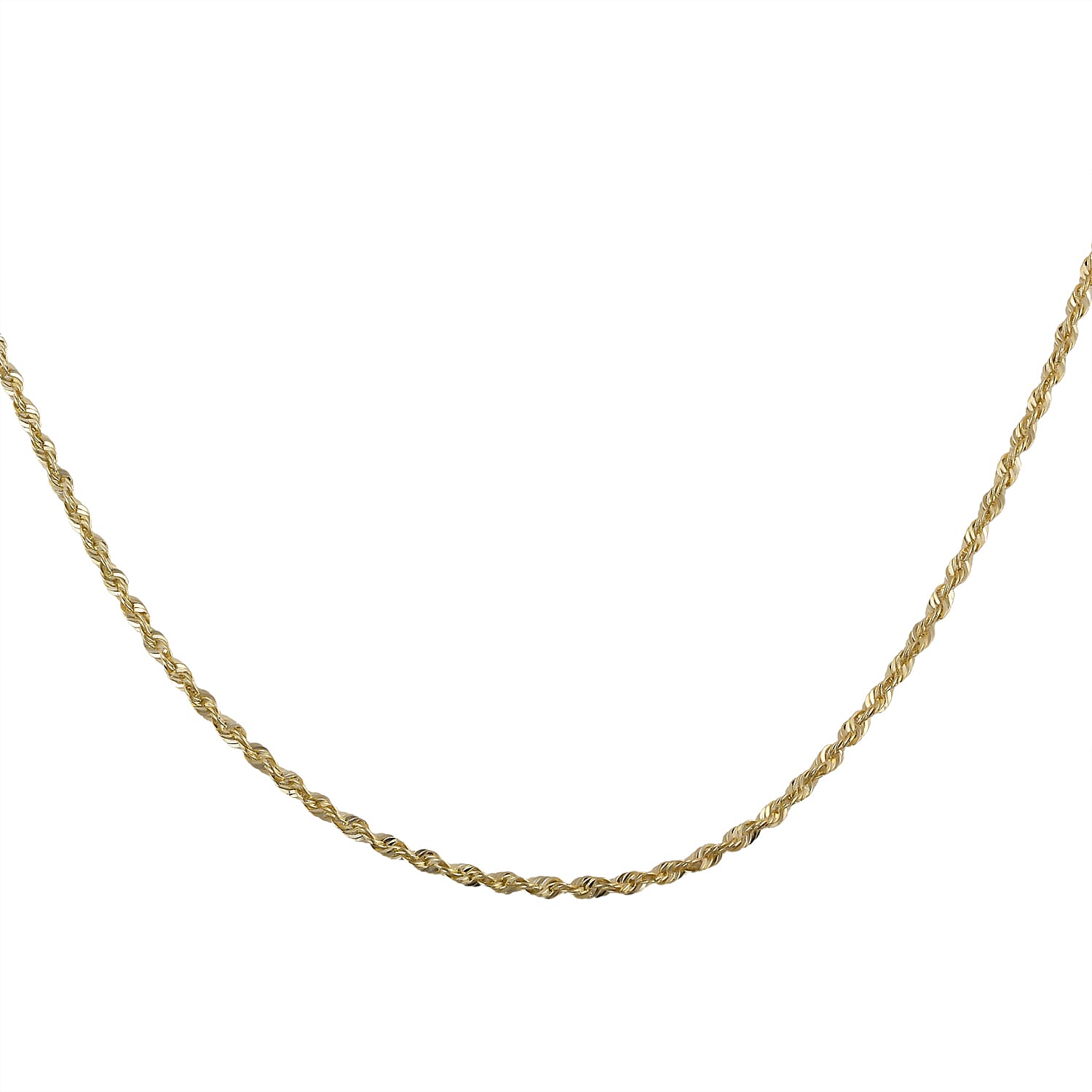 9K Yellow Gold Rope Necklace (Size - 30) With Lobster Clasp, Gold Wt. 5.49 Gms