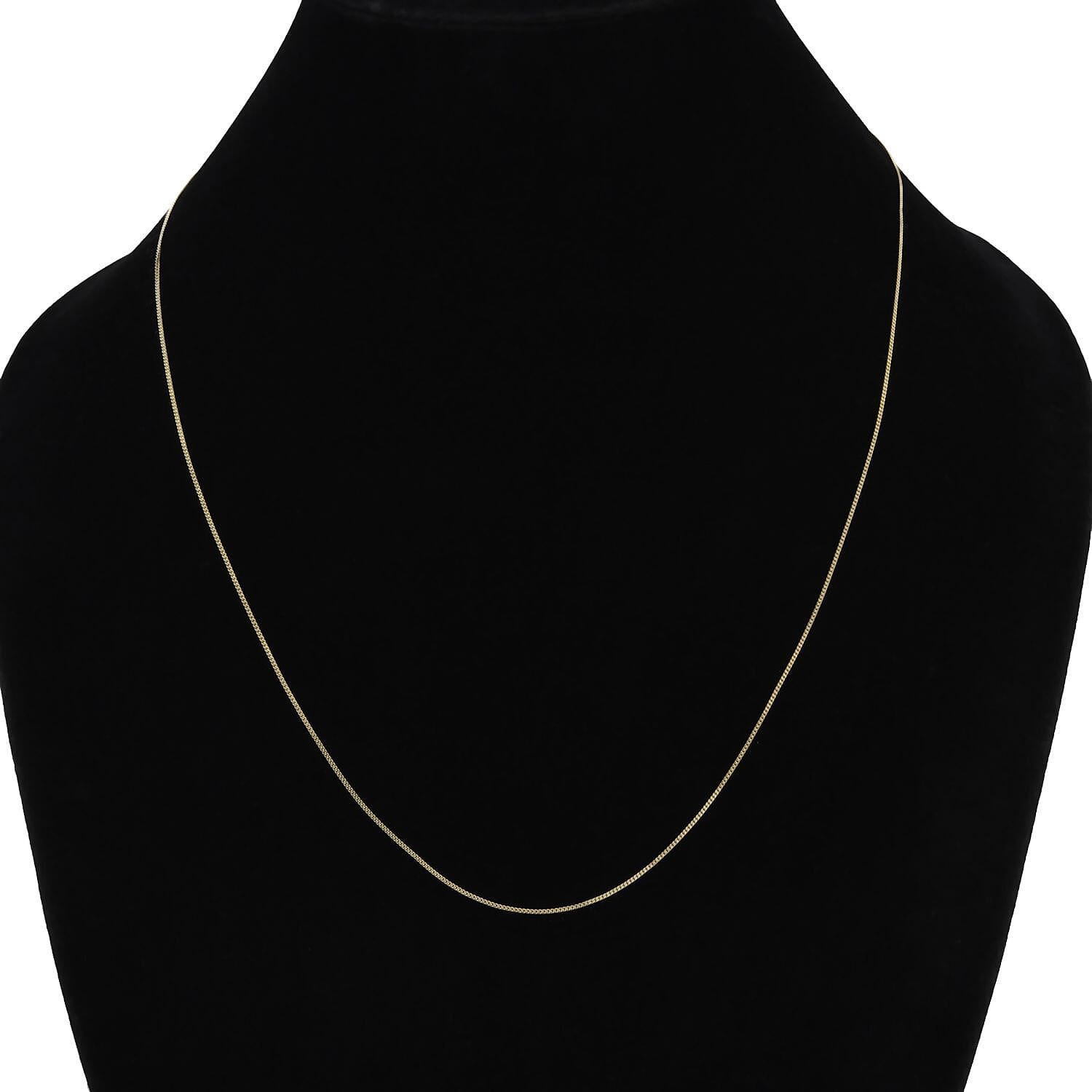 NY Close Out Deal - 18K Yellow Gold Curb Necklace (Size - 20), with Spring Ring Clasp