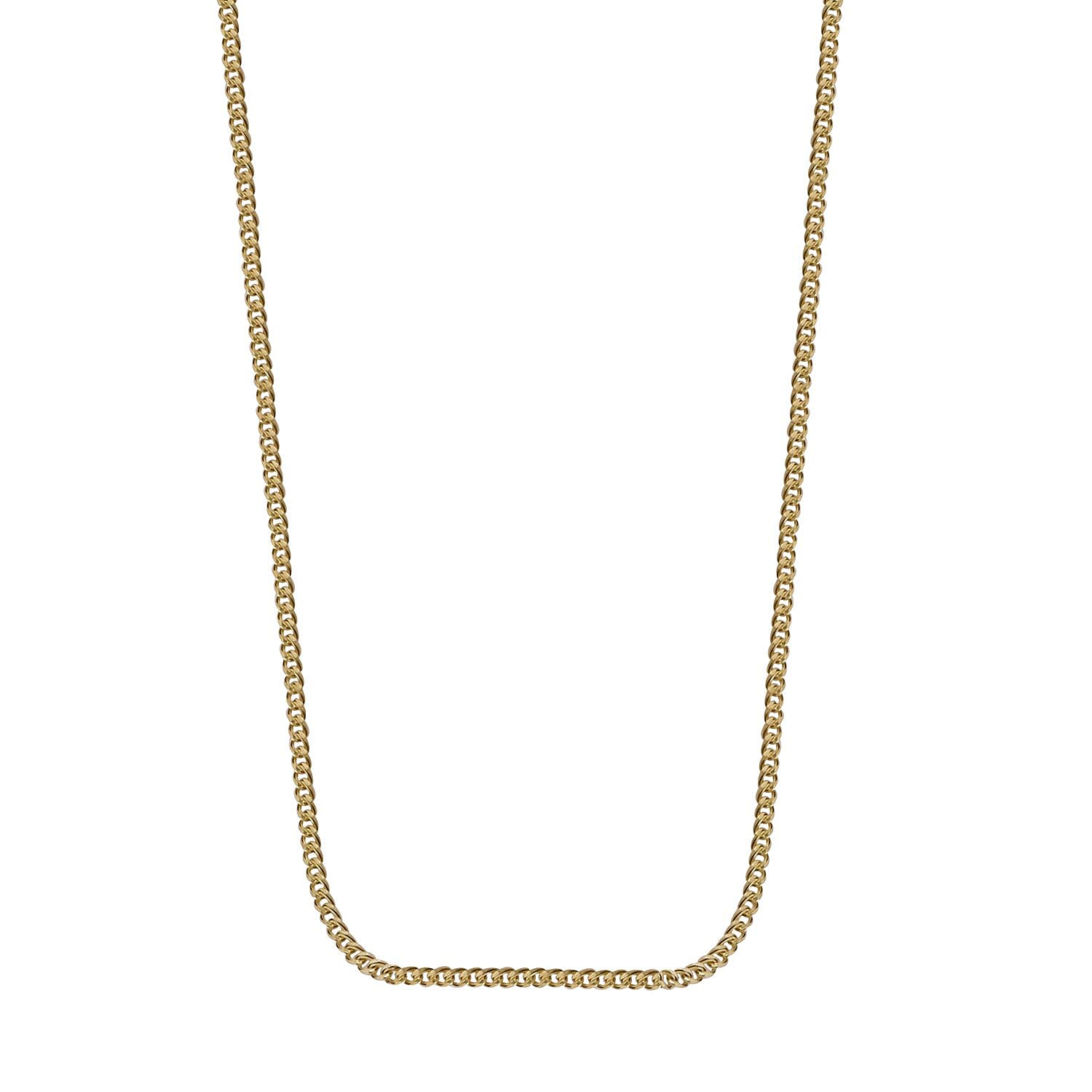 NY Close Out Deal - 18K Yellow Gold Curb Necklace (Size - 20), with Spring Ring Clasp