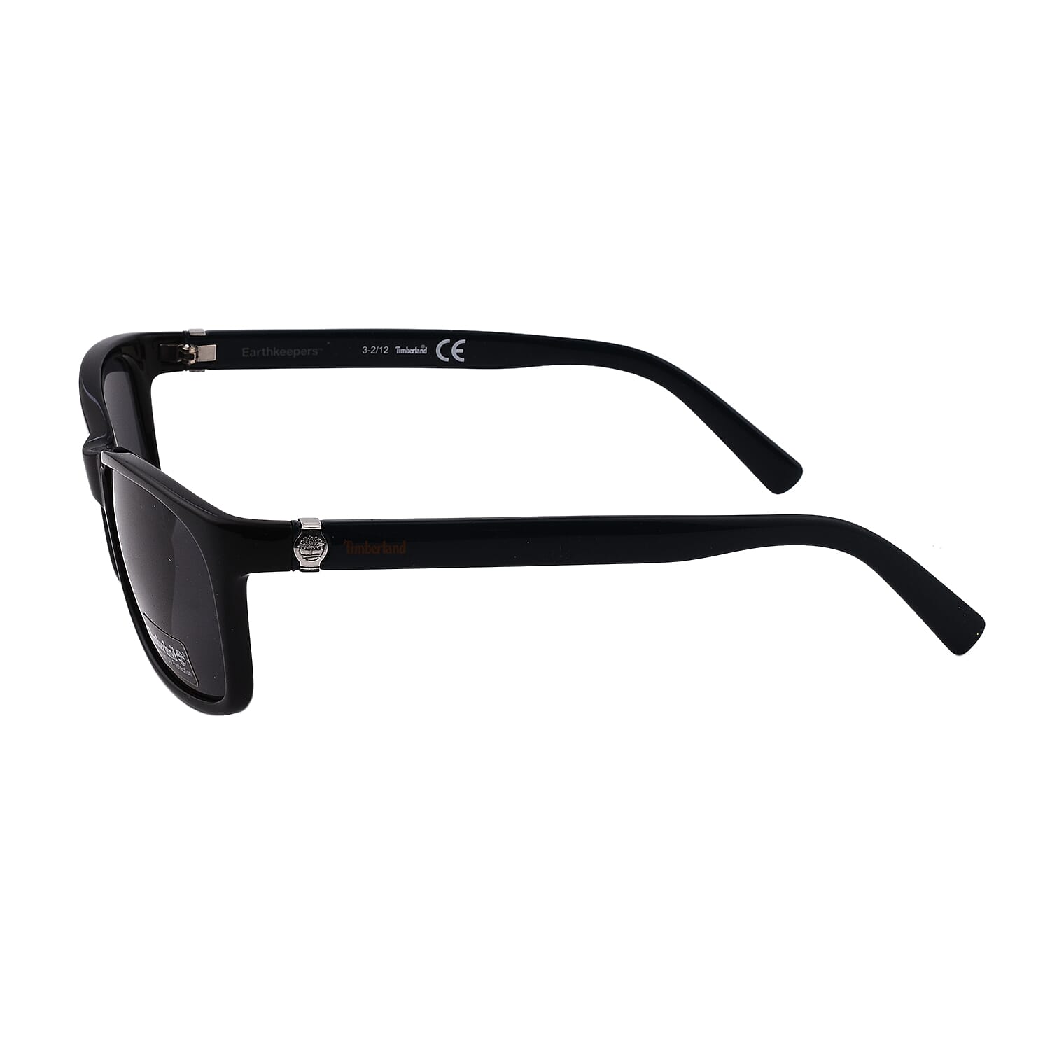 TLV  - TIMBERLAND Unisex Black Wayfarer with Grey Lenses & Metal Stud Temples