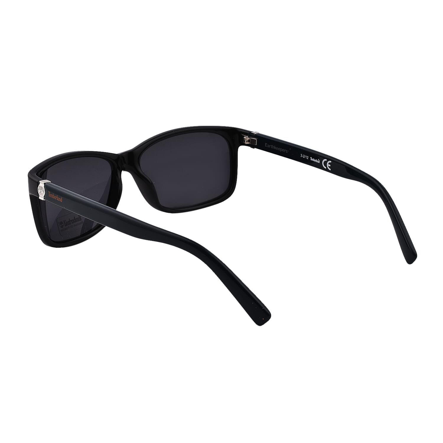 TLV  - TIMBERLAND Unisex Black Wayfarer with Grey Lenses & Metal Stud Temples