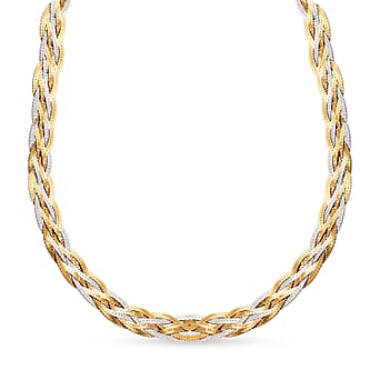 https://tjcuk.sirv.com/Products/89/2/8928827/Sterling-Silver-Rhodium-and-Yellow-Gold-Plated-Herringbone-Necklace-17_8928827.jpg?w=342&h=342