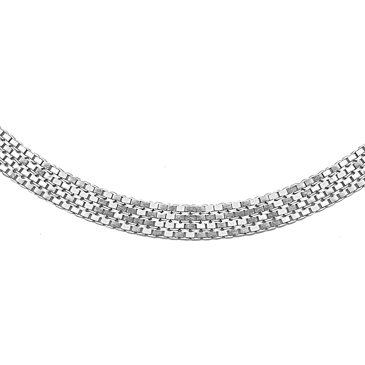 High Finish Sterling Silver 4.5mm 4-Row Box Chain 17.5 Inch