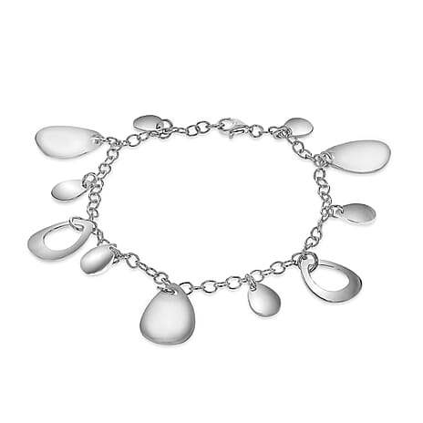 High Finish Sterling Silver Multi Drop Bracelet 7.5 Inch