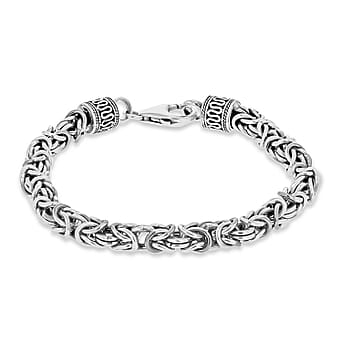 https://tjcuk.sirv.com/Products/89/2/8928900/Stainless-Steel-Rhodium-Plated-Oxidised-Byzantine-Bracelet-in-Inch-Siz_8928900.jpg?w=342&h=342