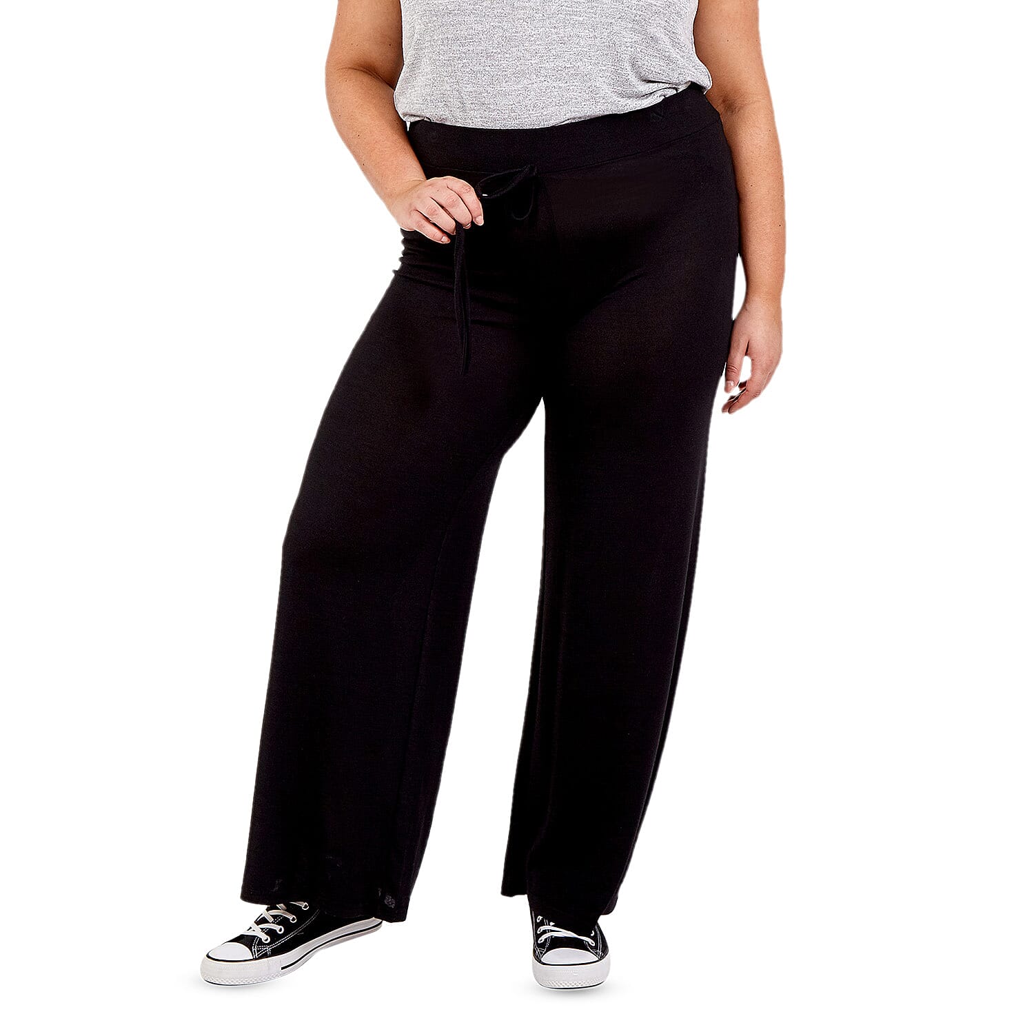 NOVA OF LONDON London Curve Wide Leg Trouser - Grey