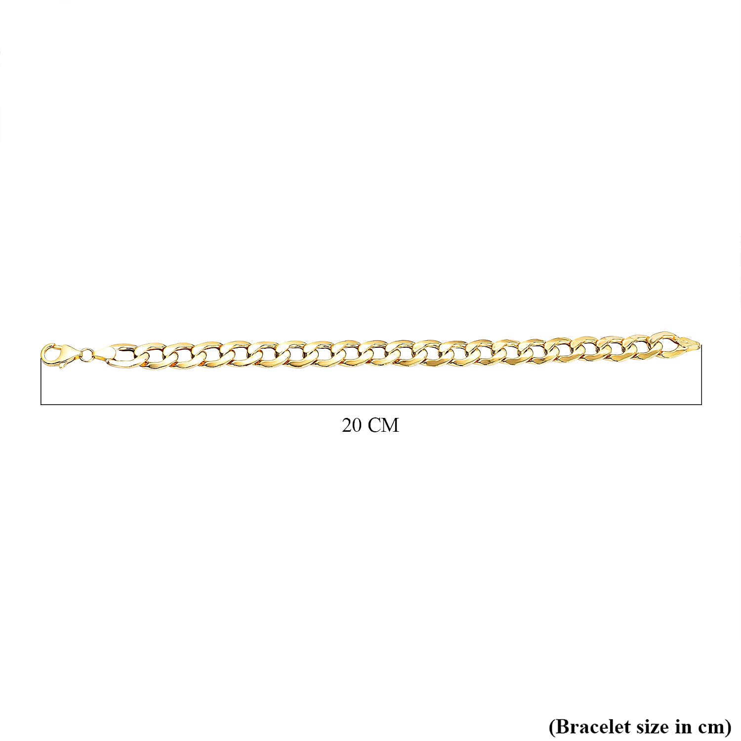 9K Yellow Gold Curb Bracelet (Size - 7.5) with Lobster Clasp, Gold Wt. 6.25 Gms