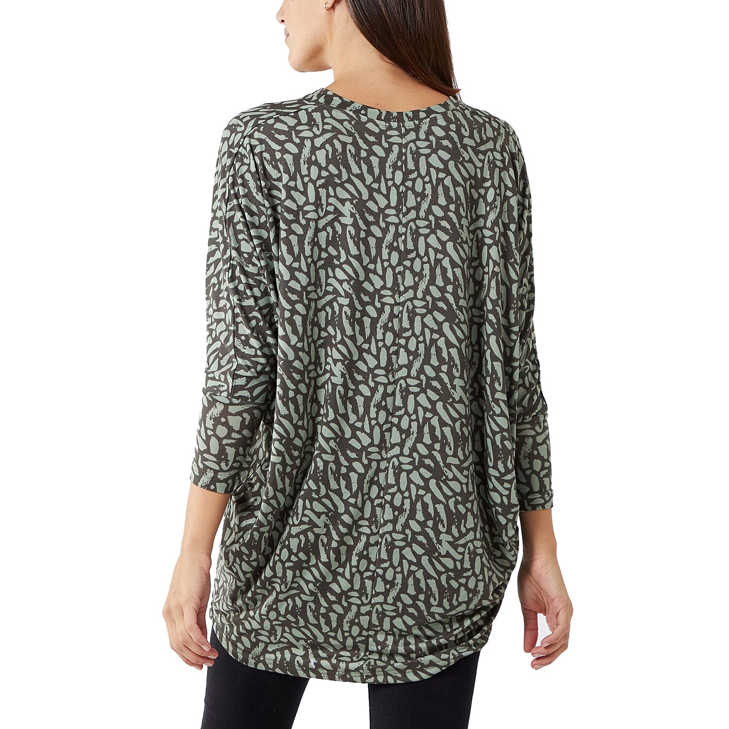 NOVA OF LONDON Mariana Dash Batwing Top (One Size) - Khaki