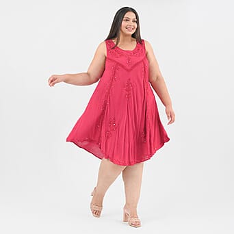 https://tjcuk.sirv.com/Products/89/3/8932274/Tamsy-100-Viscose-Umbrella-Dress-with-Sequin-Floral-Embroidery-(Size-8_8932274_2.jpg?w=342&h=342