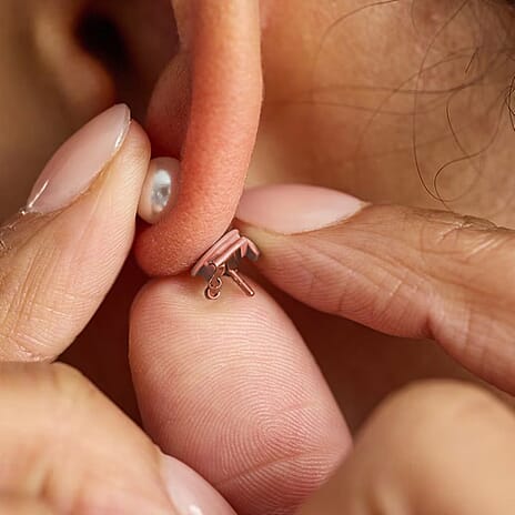 Connoisseurs LOX Secure Earring Backs - Set of Two Pcs Push Set in Rose Gold Tone.