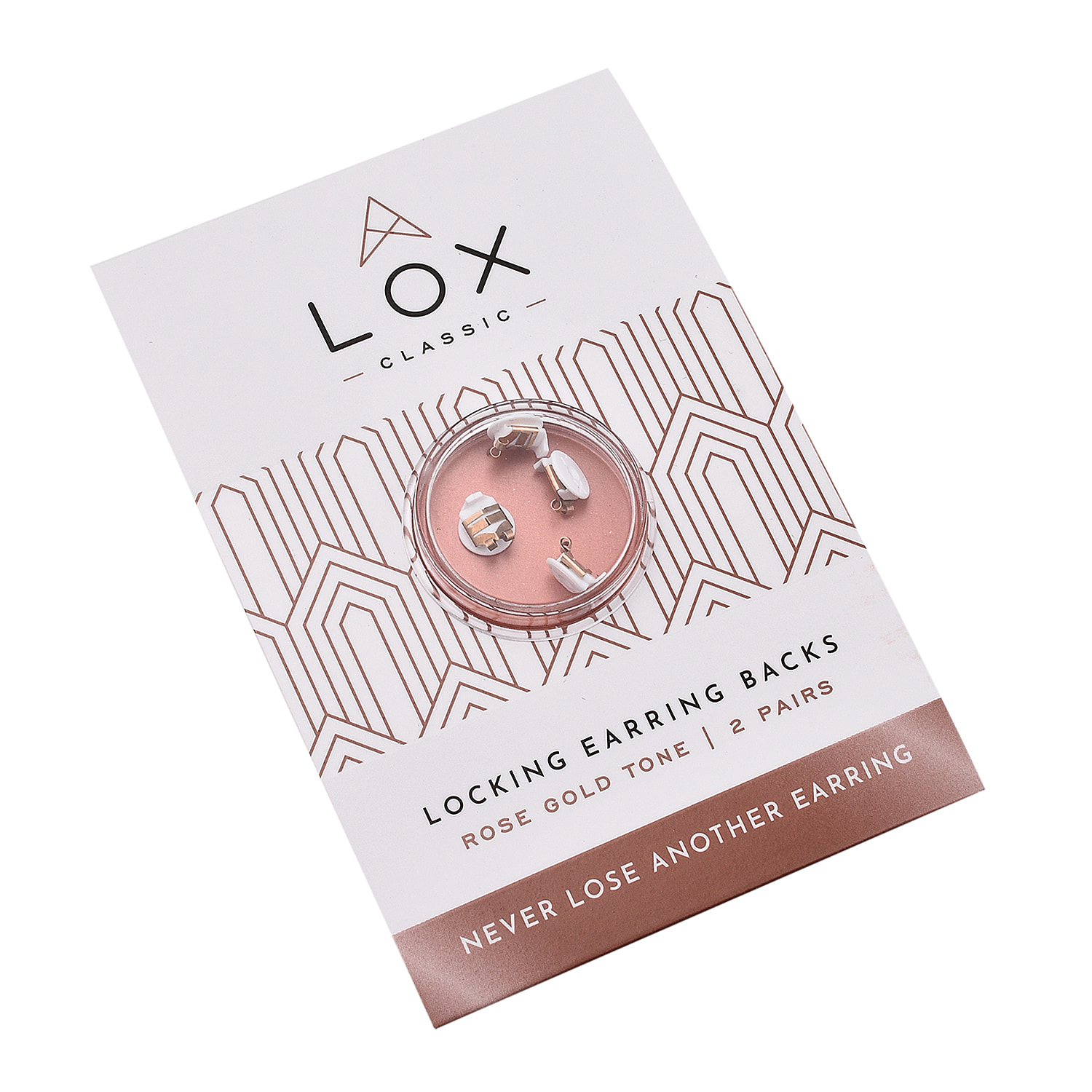 Connoisseurs LOX Secure Earring Backs Set of Two Pcs Push Set in Rose 8933180