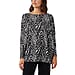Nova of London Zebra Pattern Batwing Full Sleeves Top - Black & Ivory