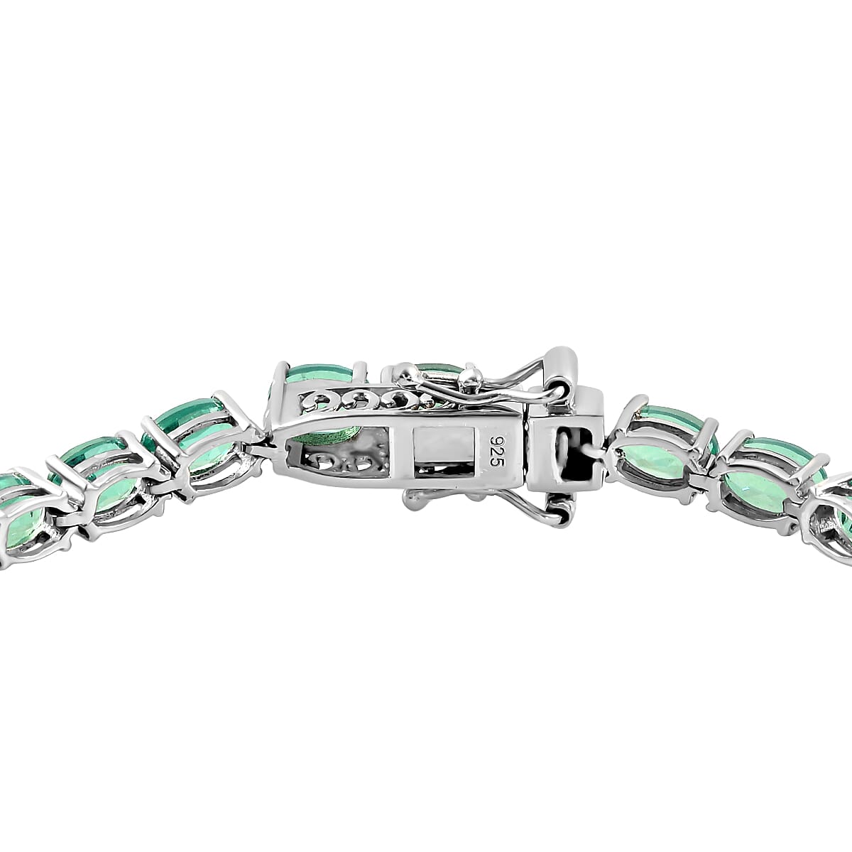 Peacock Triplet Quartz  Cluster Bracelet (Size - 7.5) in Platinum Overlay Sterling Silver 17.10 Ct, Silver Wt. 8.8 Gms