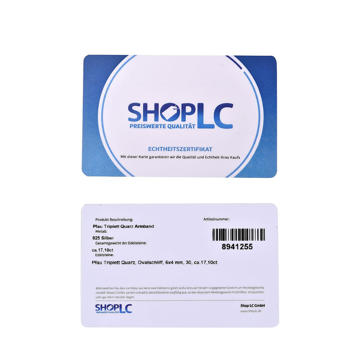 Peacock Triplet Quartz  Cluster Bracelet (Size - 7.5) in Platinum Overlay Sterling Silver 17.10 Ct, Silver Wt. 8.8 Gms