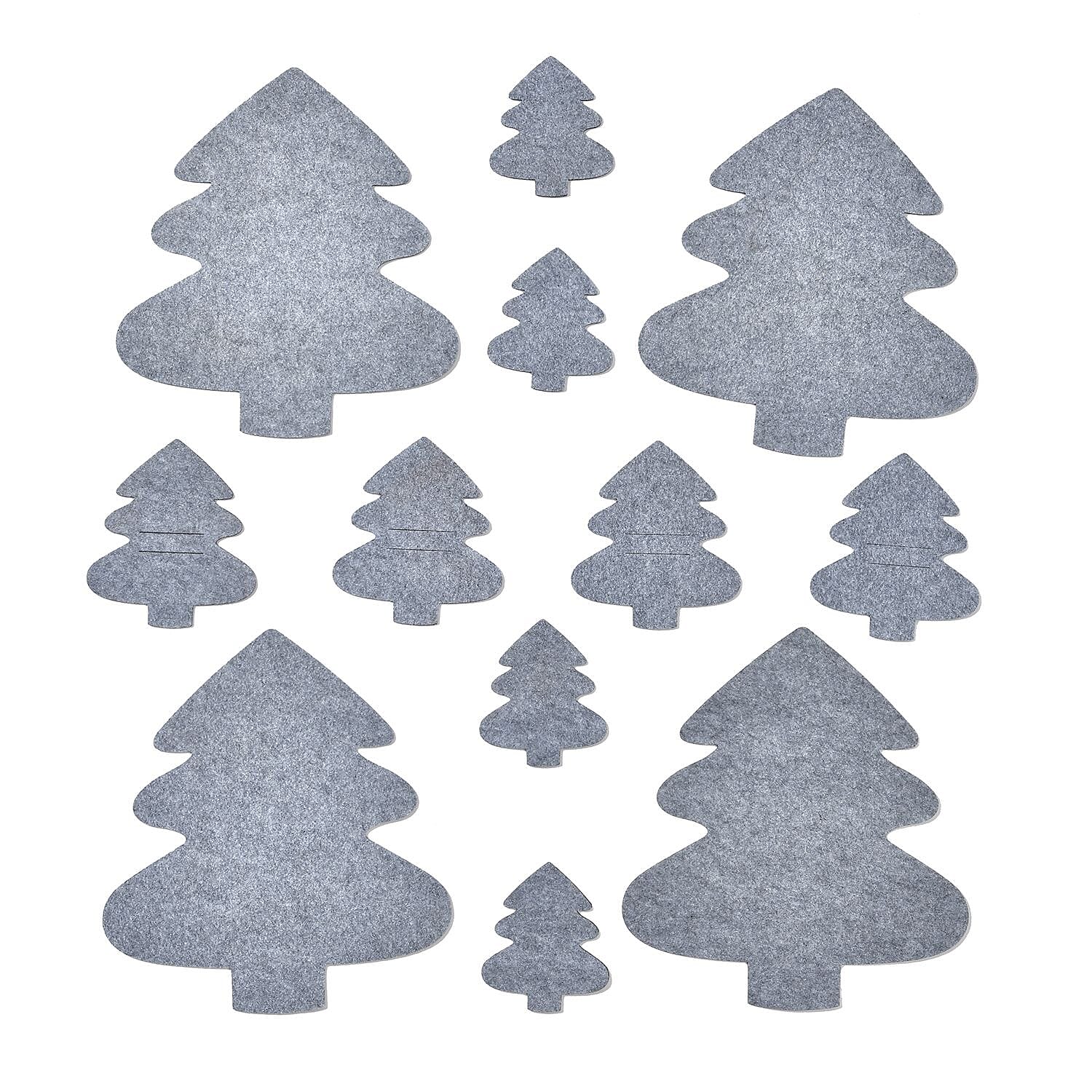 Set of 12 - Cutlery Holder, Placemats and Coaster - Grey