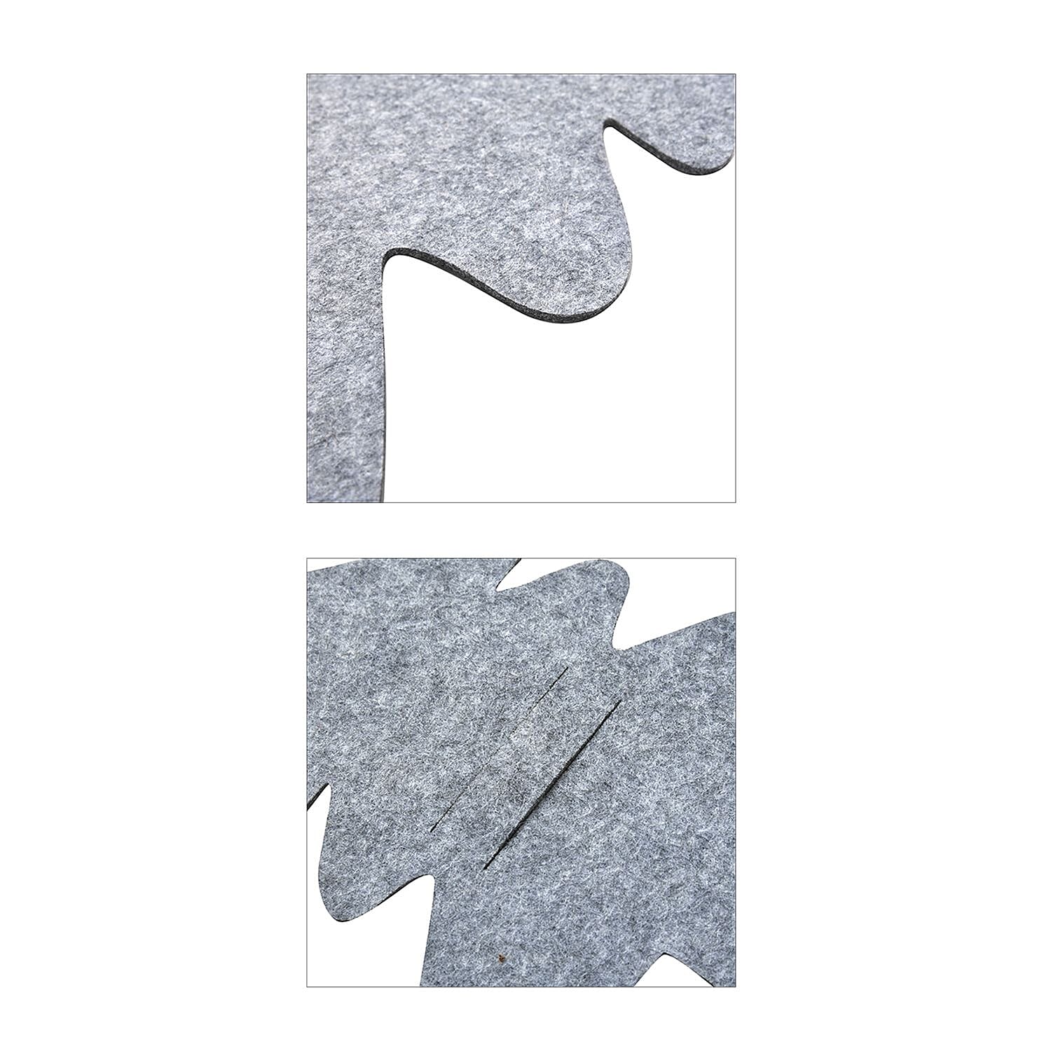 Set of 12 - Cutlery Holder, Placemats and Coaster - Grey