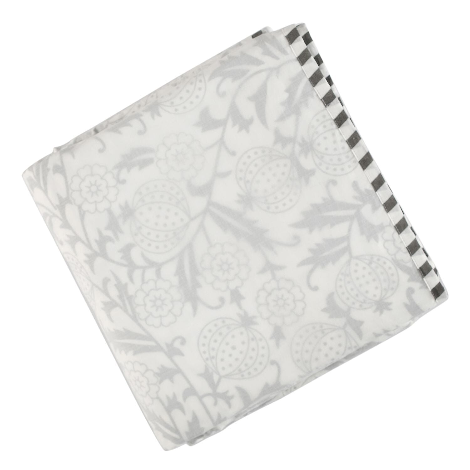 100% Cotton 3 Layered Temperature Regulating Hand Block Printed All Season Duvet (Size 200X200 Cm) - Grey