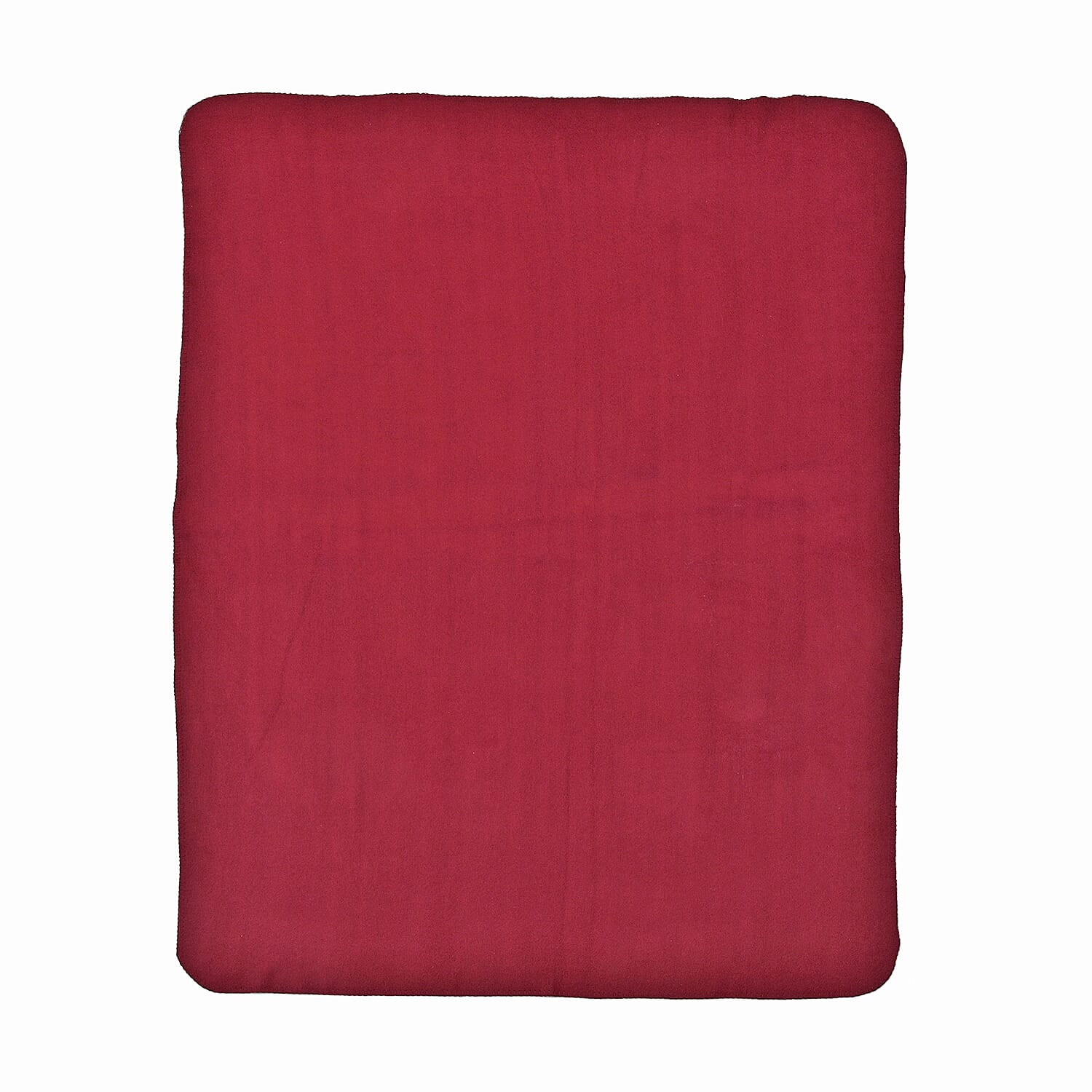 Solid Colour Fleece Blanket - Maroon
