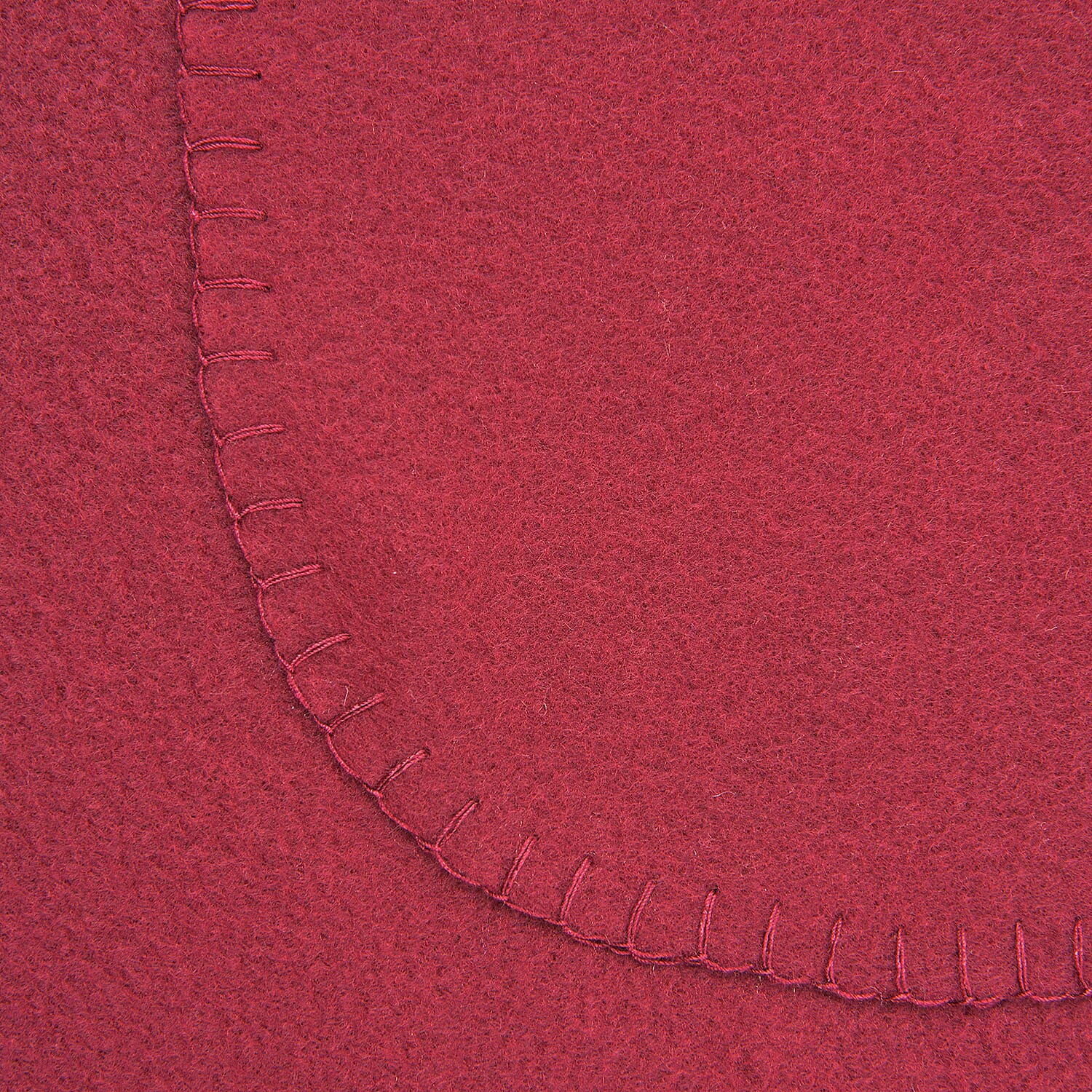 Solid Colour Fleece Blanket - Maroon