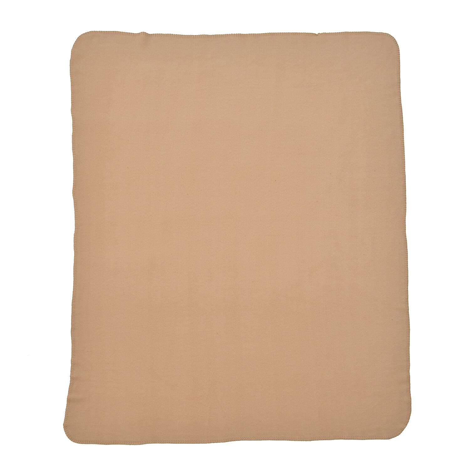 Solid Colour Fleece Blanket (Size 170x130 Cm) - Beige