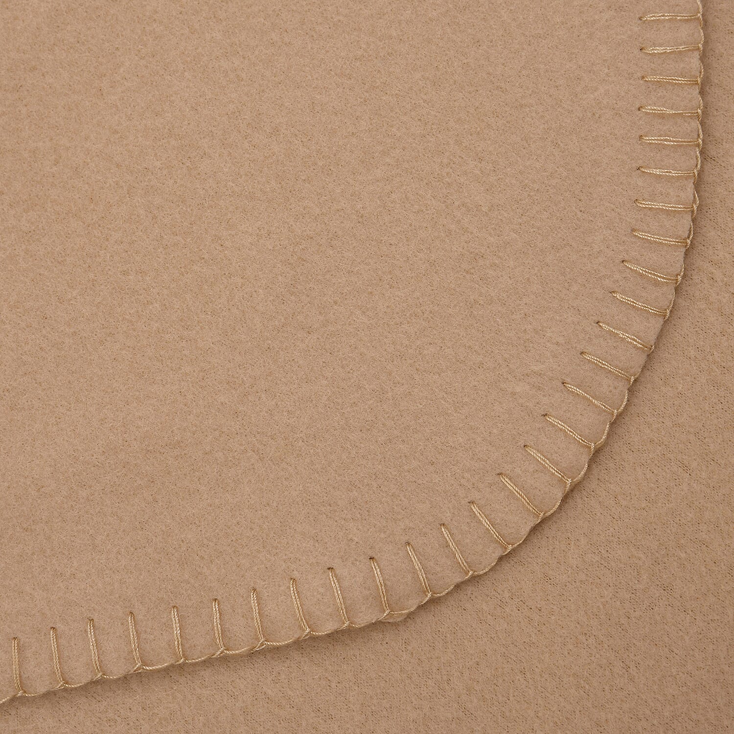 Solid Colour Fleece Blanket (Size 170x130 Cm) - Beige