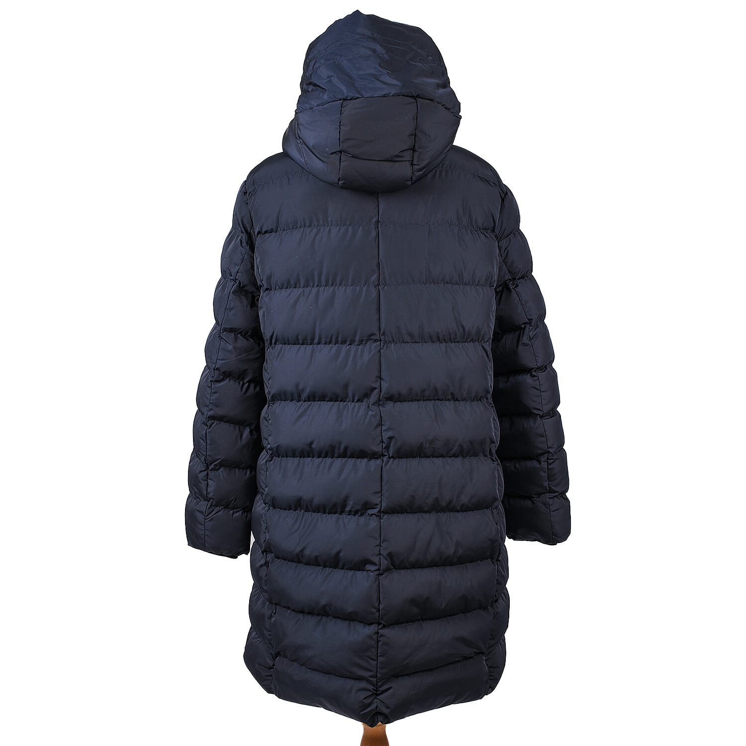 Nova of London Curve Longline Puffer Jacket - Navy