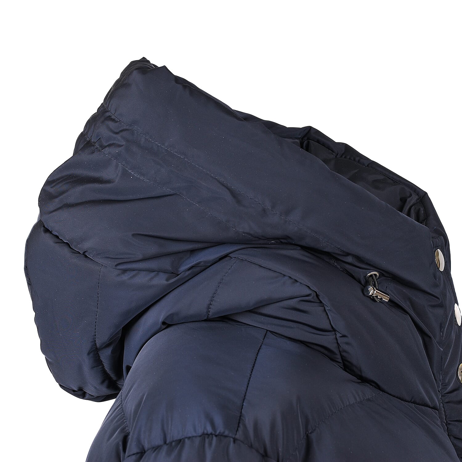 Nova of London Curve Longline Puffer Jacket - Navy