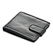 Genuine Leather RFID Protected Bi-Fold Mens Wallet - Black