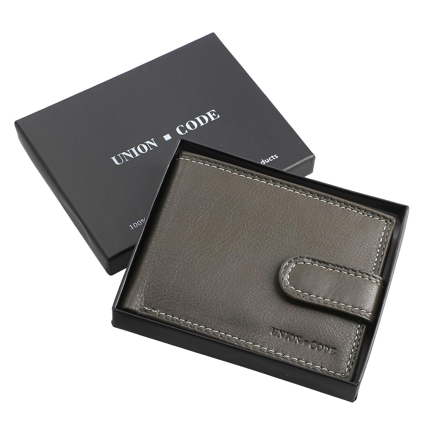 100% Genuine Leather RFID Protected Bi-Fold Mens Wallet (Size 4x3 Cm) - Taupe