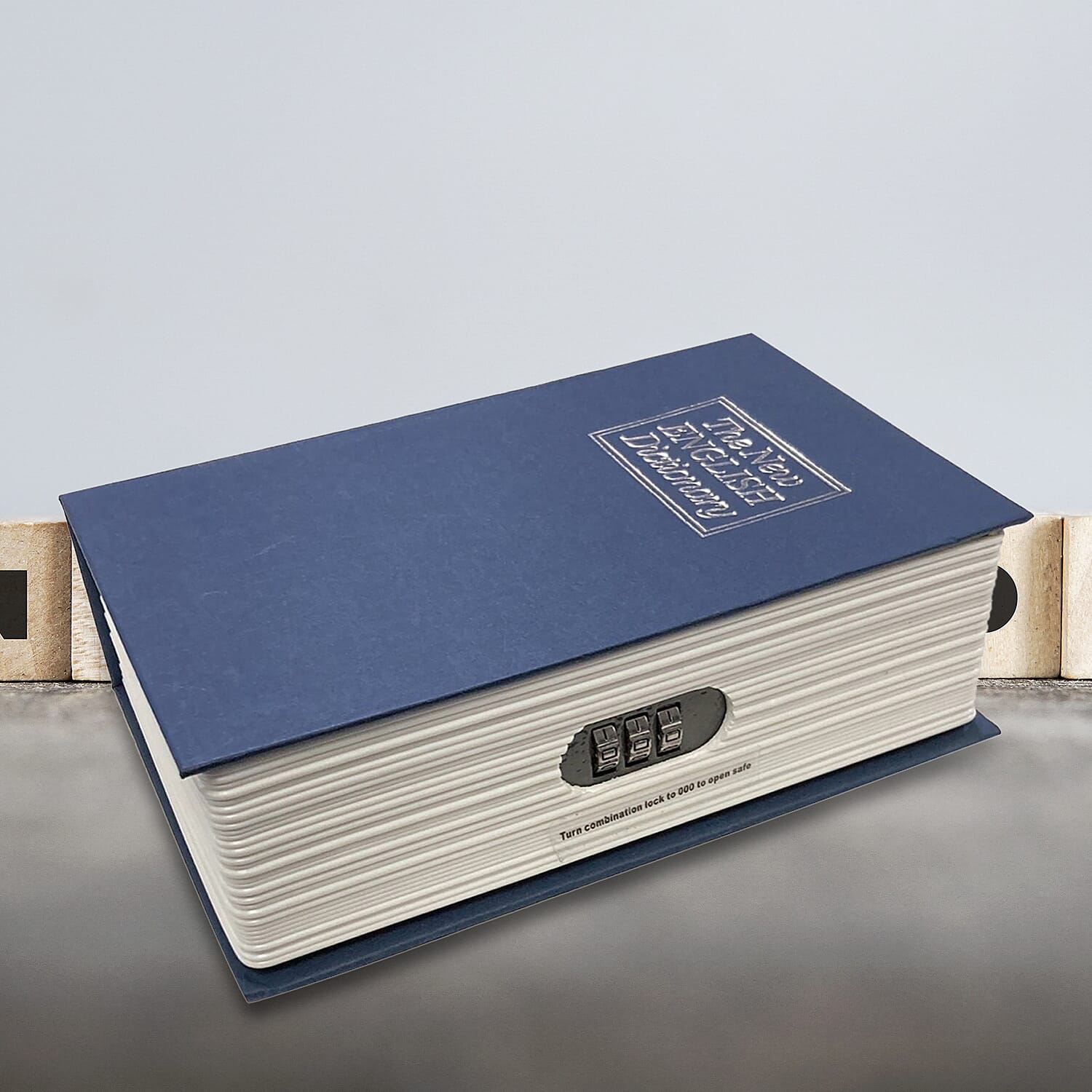 Dictionary Diversion Secret Hidden Book Safe with Key Lock (Size 18x11x5 Cm) - Blue