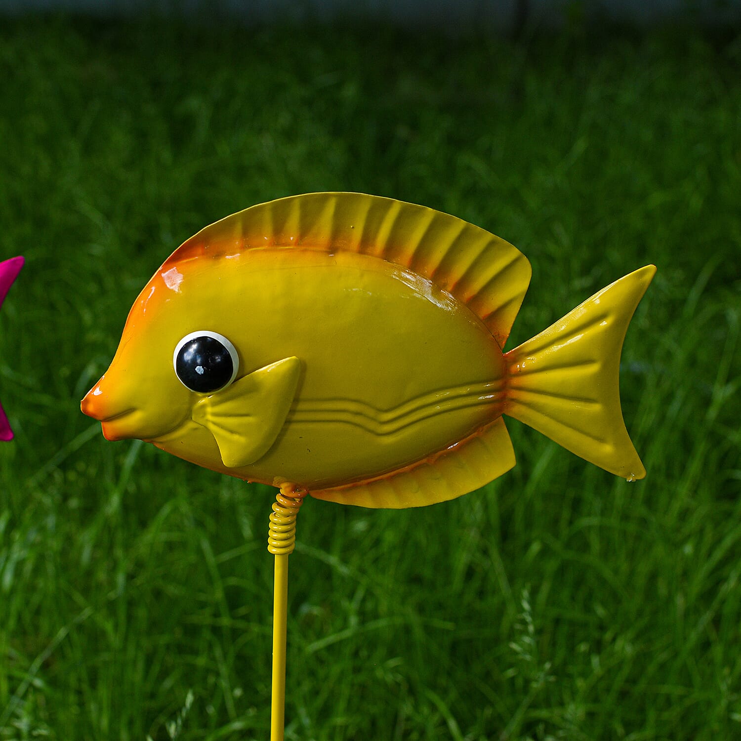 Pack of 6 - Decorative Fish Garden Stake (Size 78x8x8 Cm) - Multi