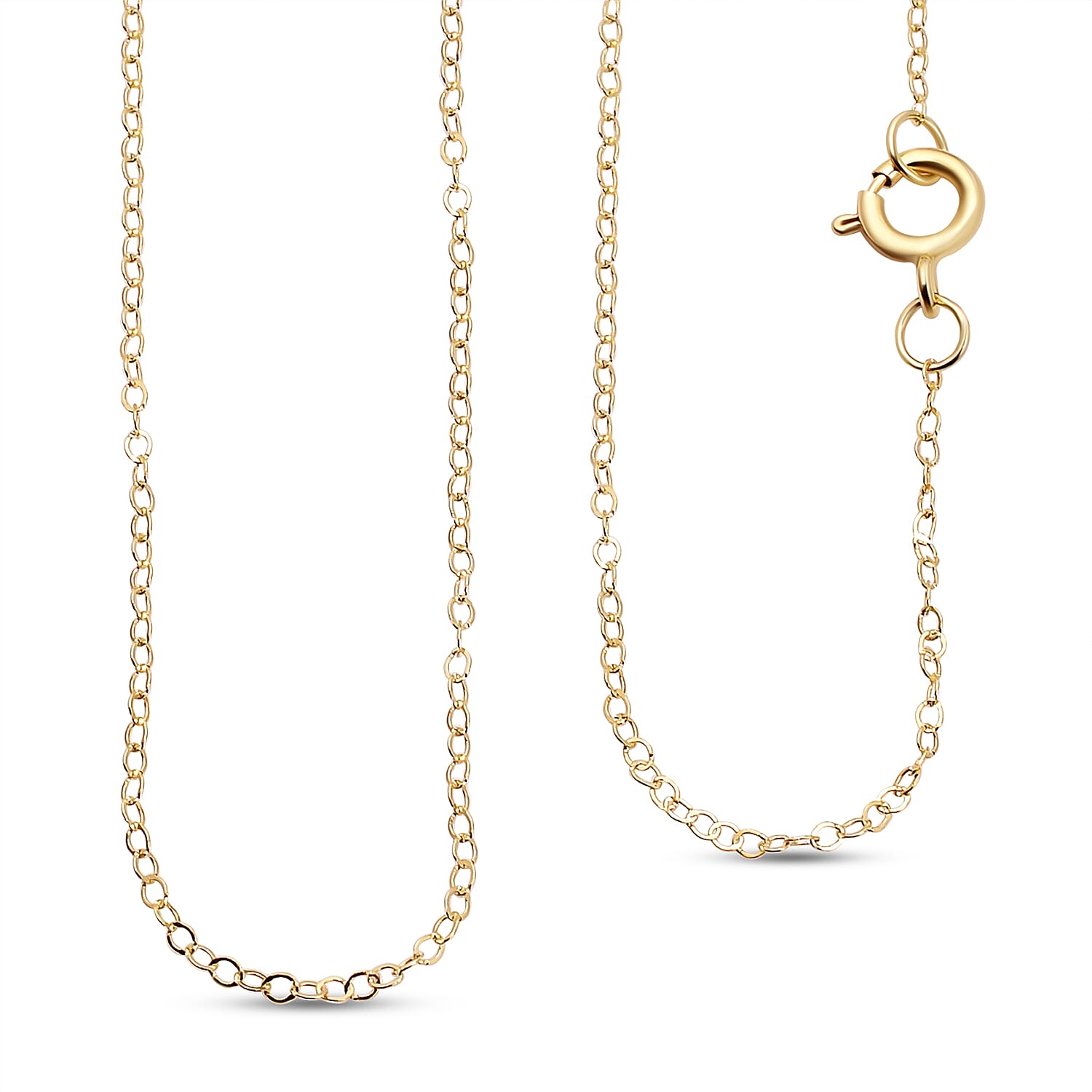 Close Out Deal- 9K Yellow Gold Rolo Chain (Size - 18) with Spring Clasp